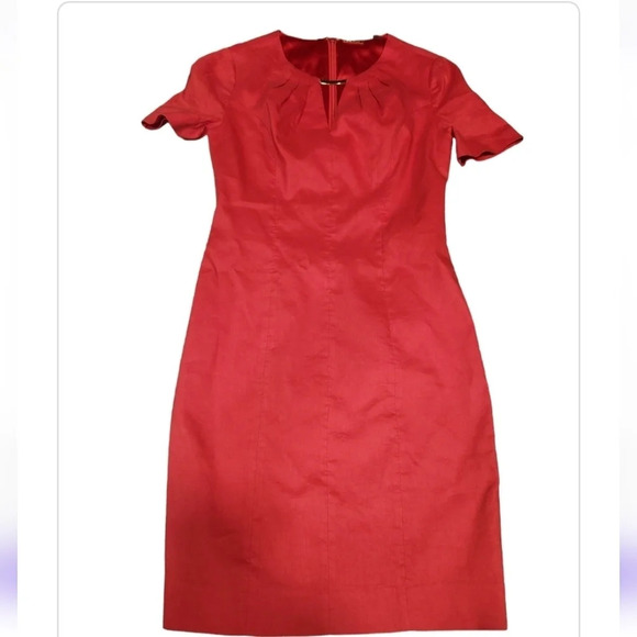 Elie Tahari Lucetta V neck red dress - Picture 8 of 12